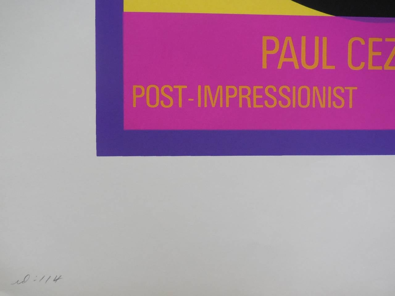 Pop Art Paul Cezanne Serigraphie, 1968 (Grau), Figurative Print, von John Brower