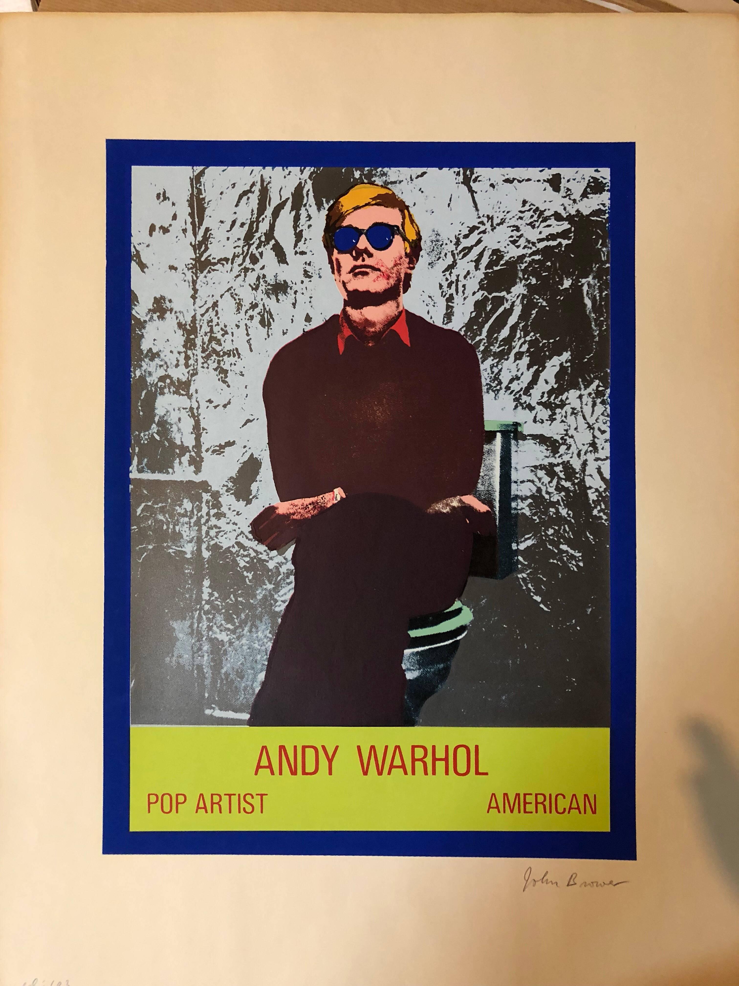 Vintage 1960er Andy Warhol Foto Siebdruck Serigrafie Pop Art – Print von John Brower
