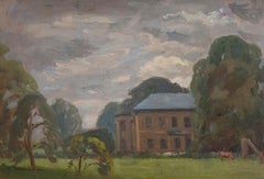 John Brown (1887-1966) - Early 20th Century Oil, View of the Manor