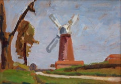 John Brown (1887–1966) - Framed Mid 20th Century Oil, The Old Windmill