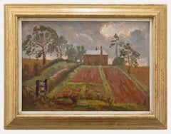 John Brown (1887-1966) - Olio della metà del 20° secolo, La casa colonica