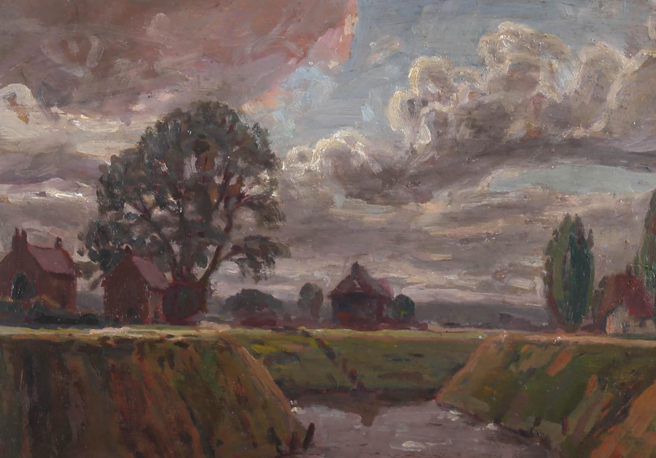 John Brown (1887-1966) - Monogrammed Mid 20th Century Oil, The Creek - Painting by John Browne