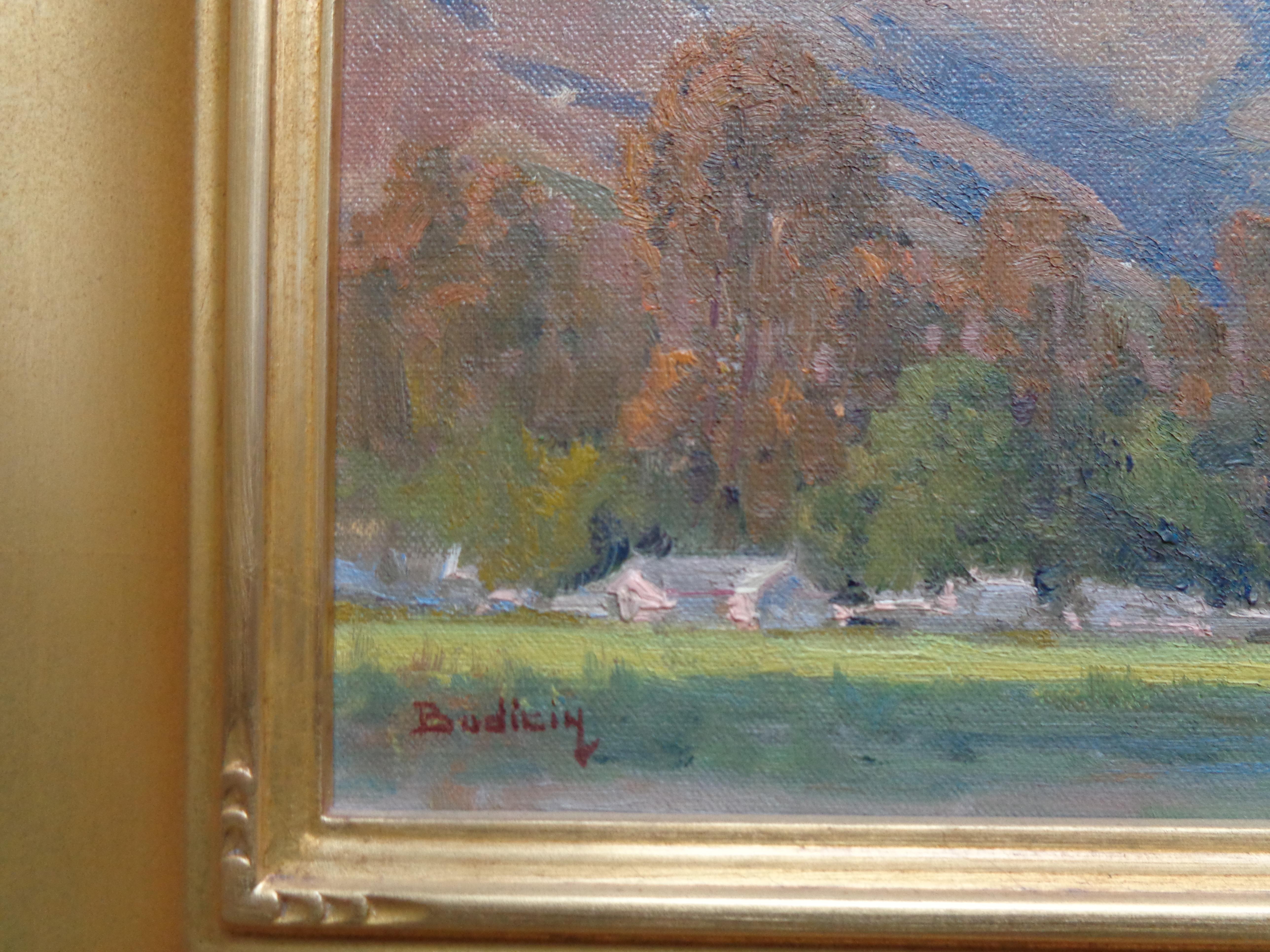 Peinture à l'huile de John Budicin North Park Kendall, Californie en vente 4