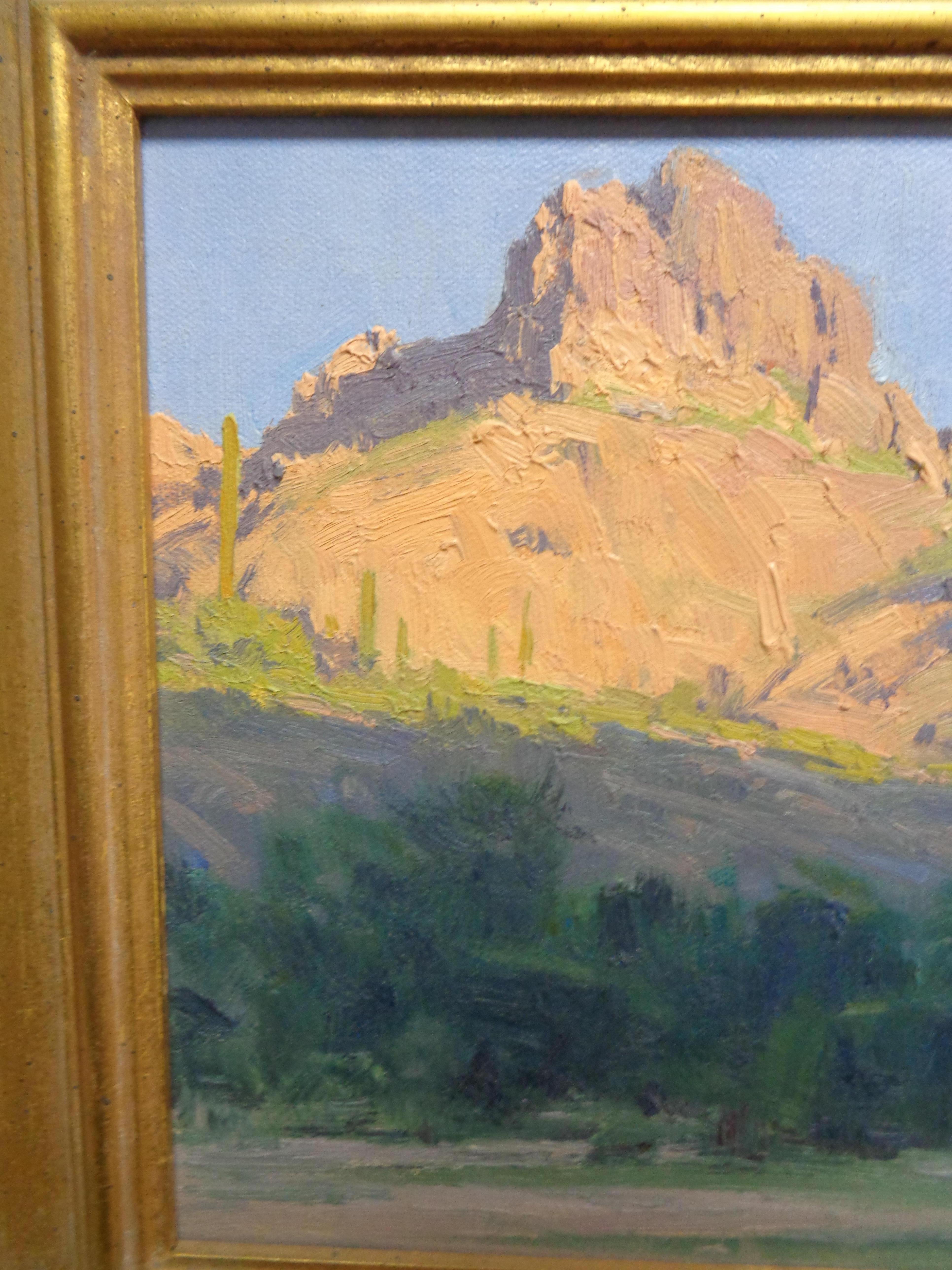  Peinture à l'huile de John Budicin Scottsdale Bulldog Canyon, Californie en vente 2