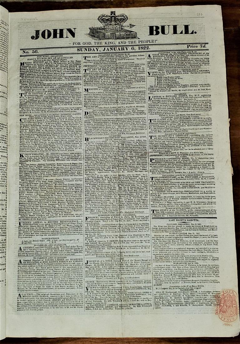 Annuaires originaux de John Bull de 1820-1829 en vente 7