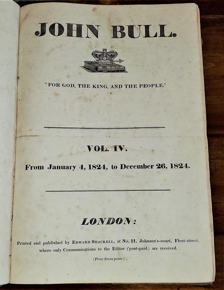 John Bull Original Annuals from 1820-1829 For Sale 8