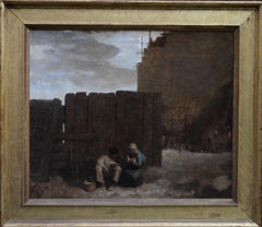 Madrid - Arte postimpresionista escocés años 20 Pintura al óleo callejera española