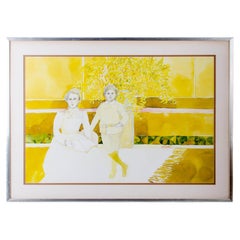 Vintage John Bunker Victorian Portrait Watercolor Painting