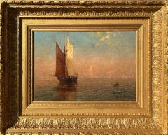 Full Sail at Twilight by Hudson River School Artist J.B. Bristol (1826–1909)