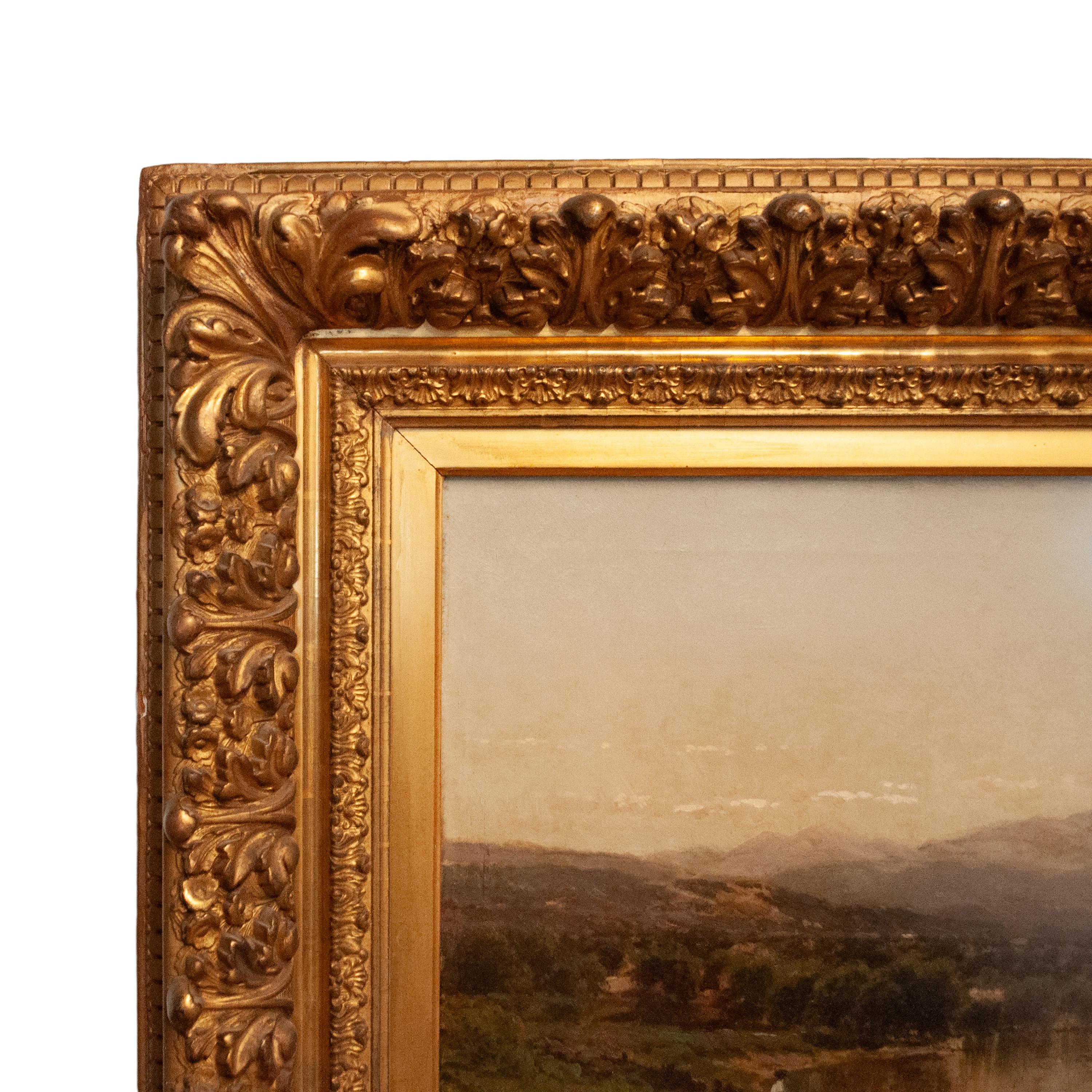 Hudson River School Landschaft Ölgemälde Genfer See Adirondacks New York im Angebot 2