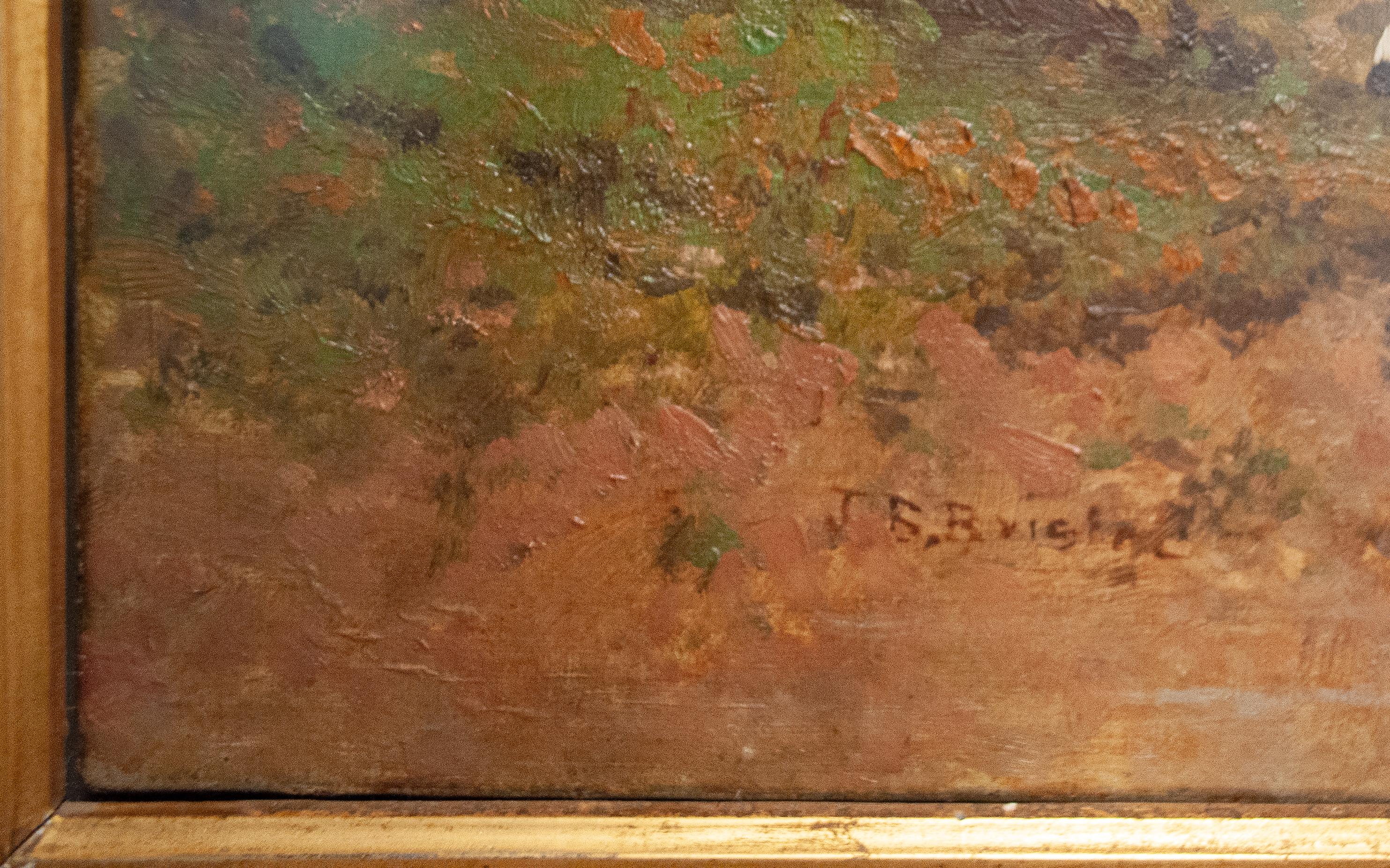 Hudson River School Landschaft Ölgemälde Genfer See Adirondacks New York im Angebot 5