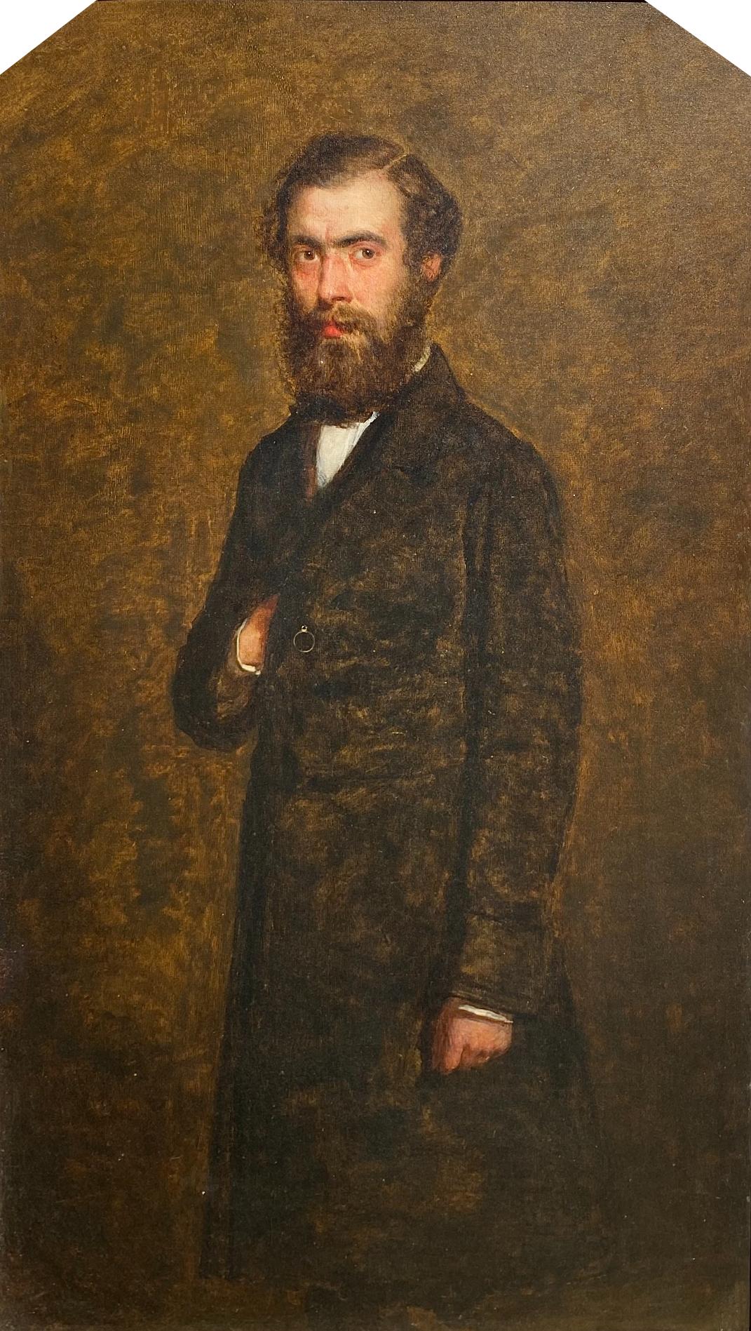 Portrait Painting John Burr - Portrait du docteur Carter, peinture à l'huile écossaise du 19ème siècle signée