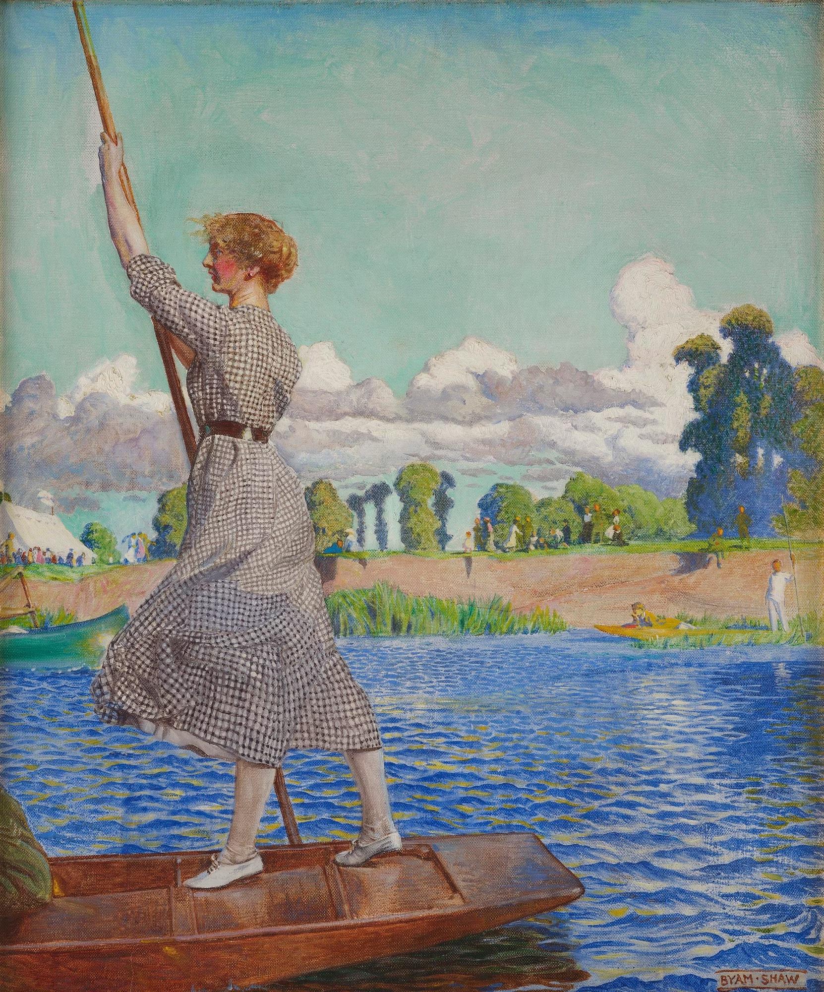 The Regatta - Painting by John Byam Liston Shaw