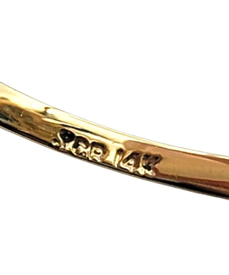 John C.C. Cinker Bague cocktail en or jaune 14 carats avec apatite et diamant de taille ovale Pour femmes en vente