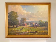 "New England Farm, " Landscape Oil Painting