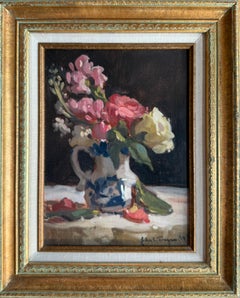 “Roses in a Porcelain Pitcher”