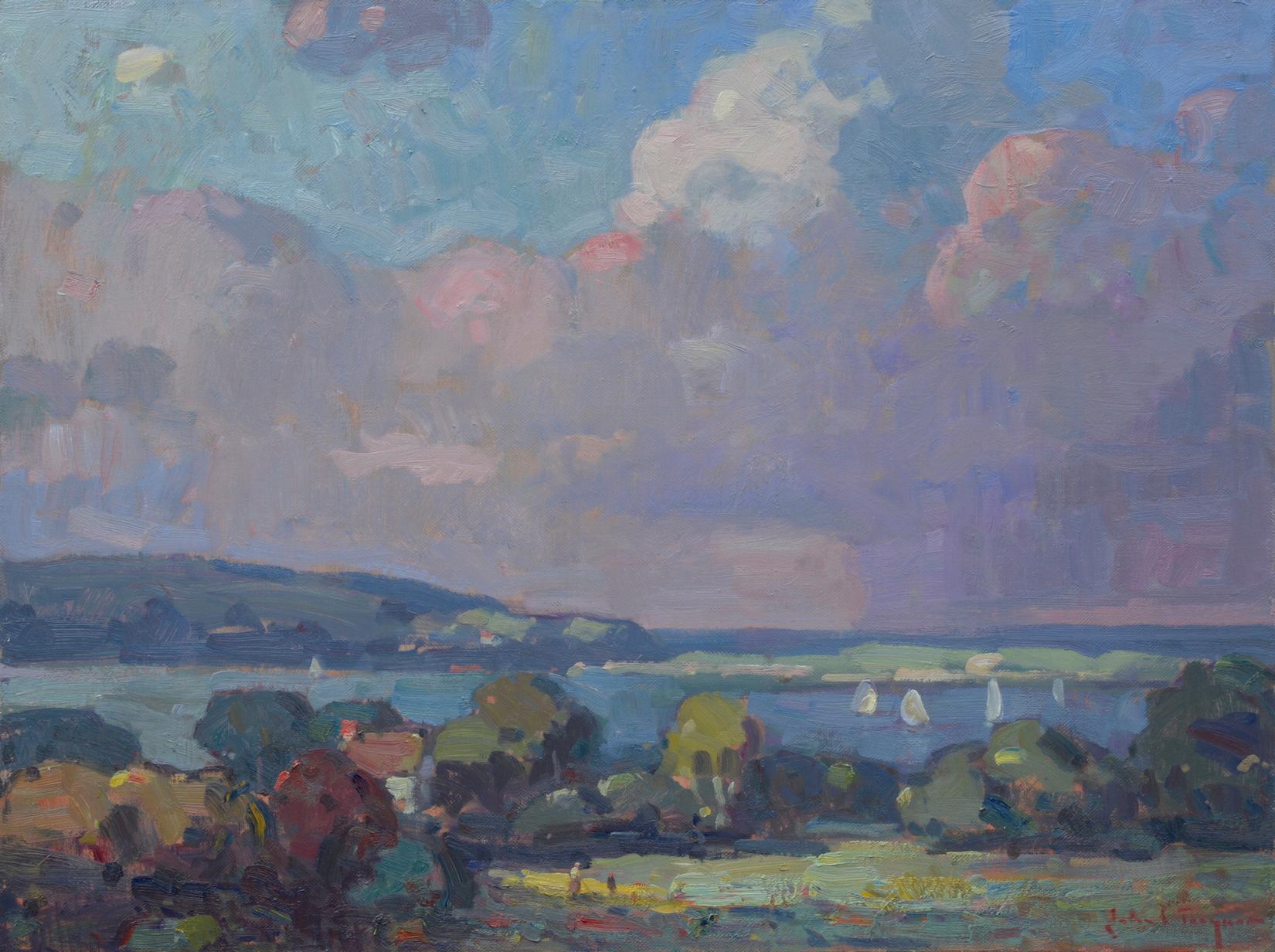 John C. Traynor Landscape Painting - Up Island Races