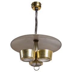 John C. Virden, Chandelier, Brass, Glass, USA, 1950s