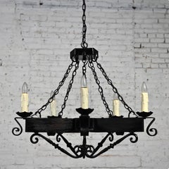 John C Virden Lámpara colgante de estilo gótico medieval o renacimiento español