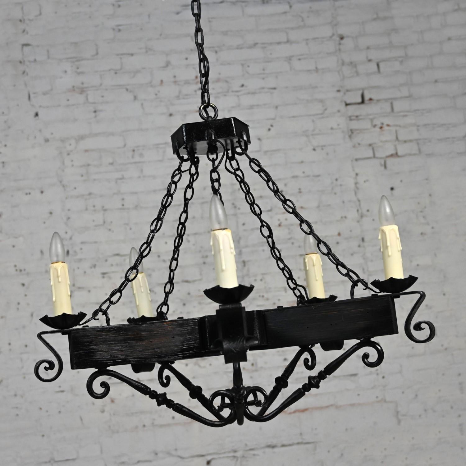 John C Virden Medieval Gothic or Spanish Revival Style Hanging Light Fixture  For Sale 13
