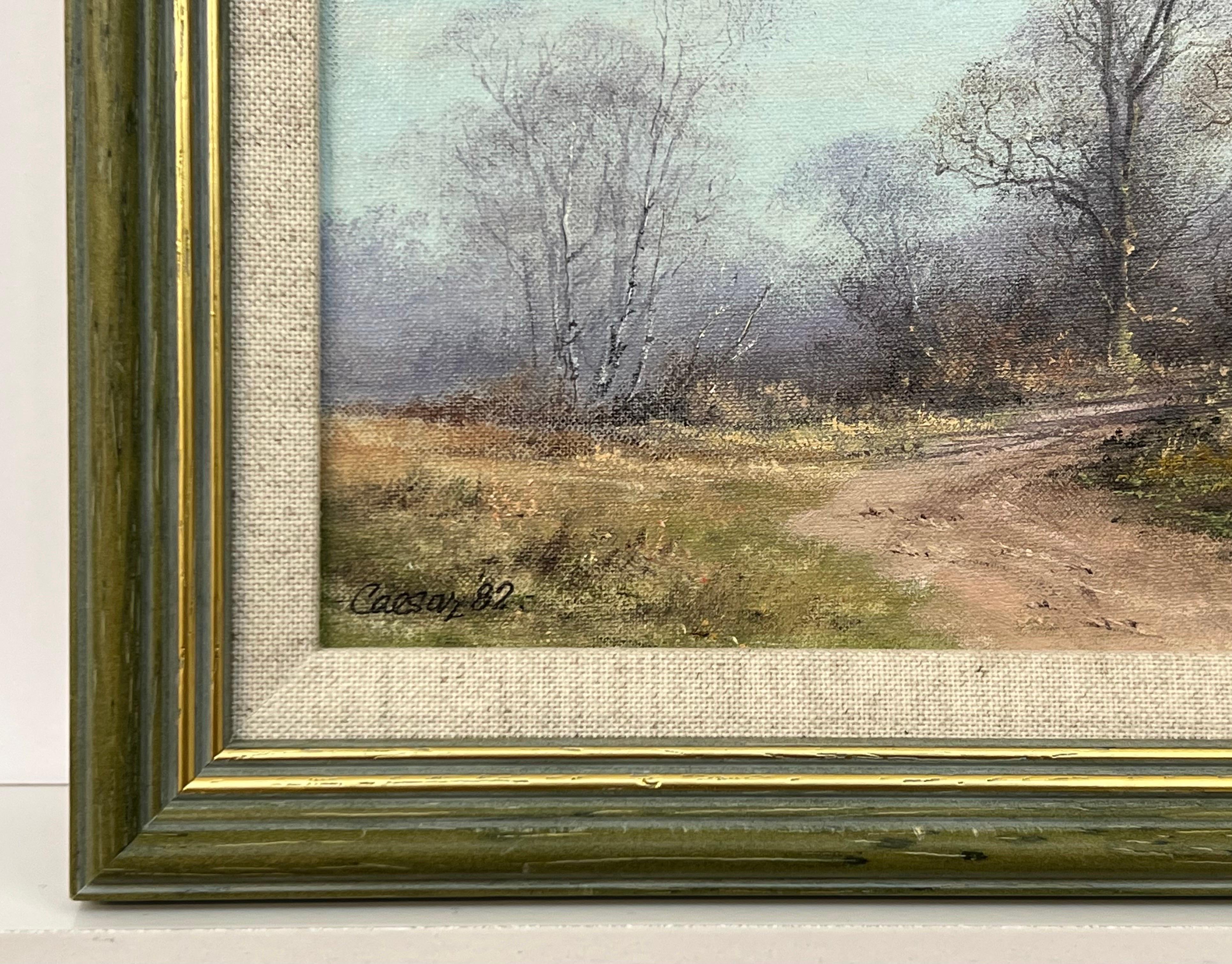 Oil Painting of Natural English Woodland Scene by 20th Century British Artist For Sale 5