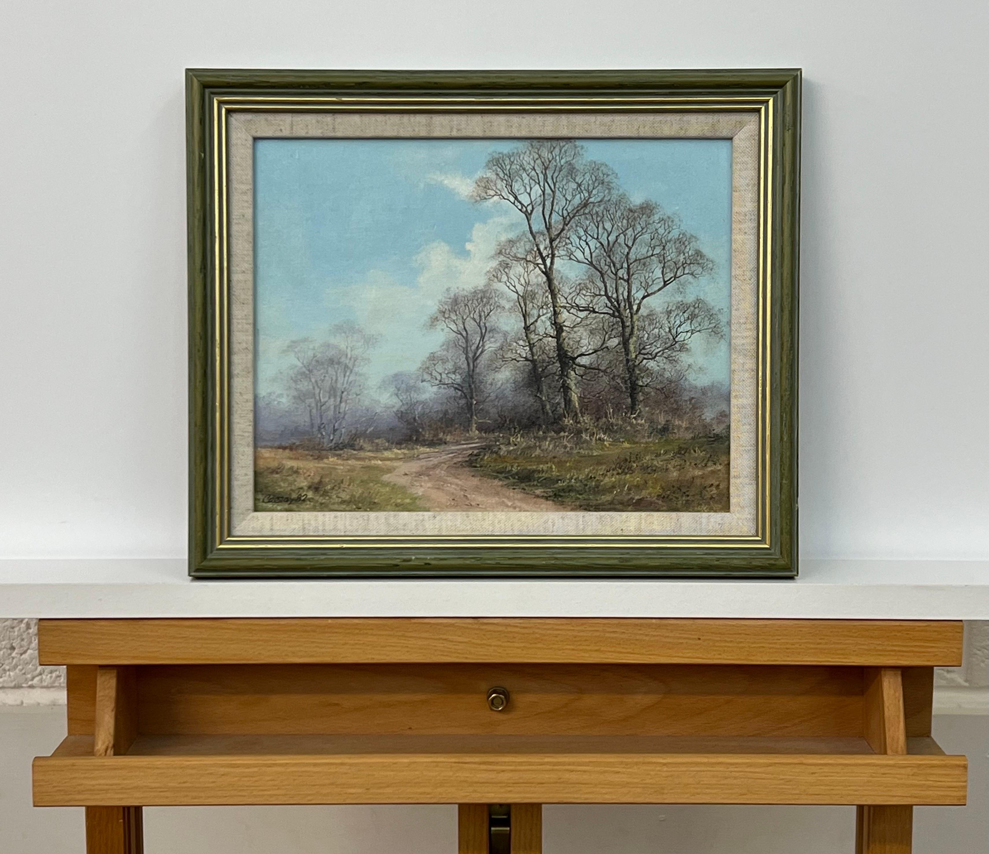 Oil Painting of Natural English Woodland Scene by 20th Century British Artist For Sale 7