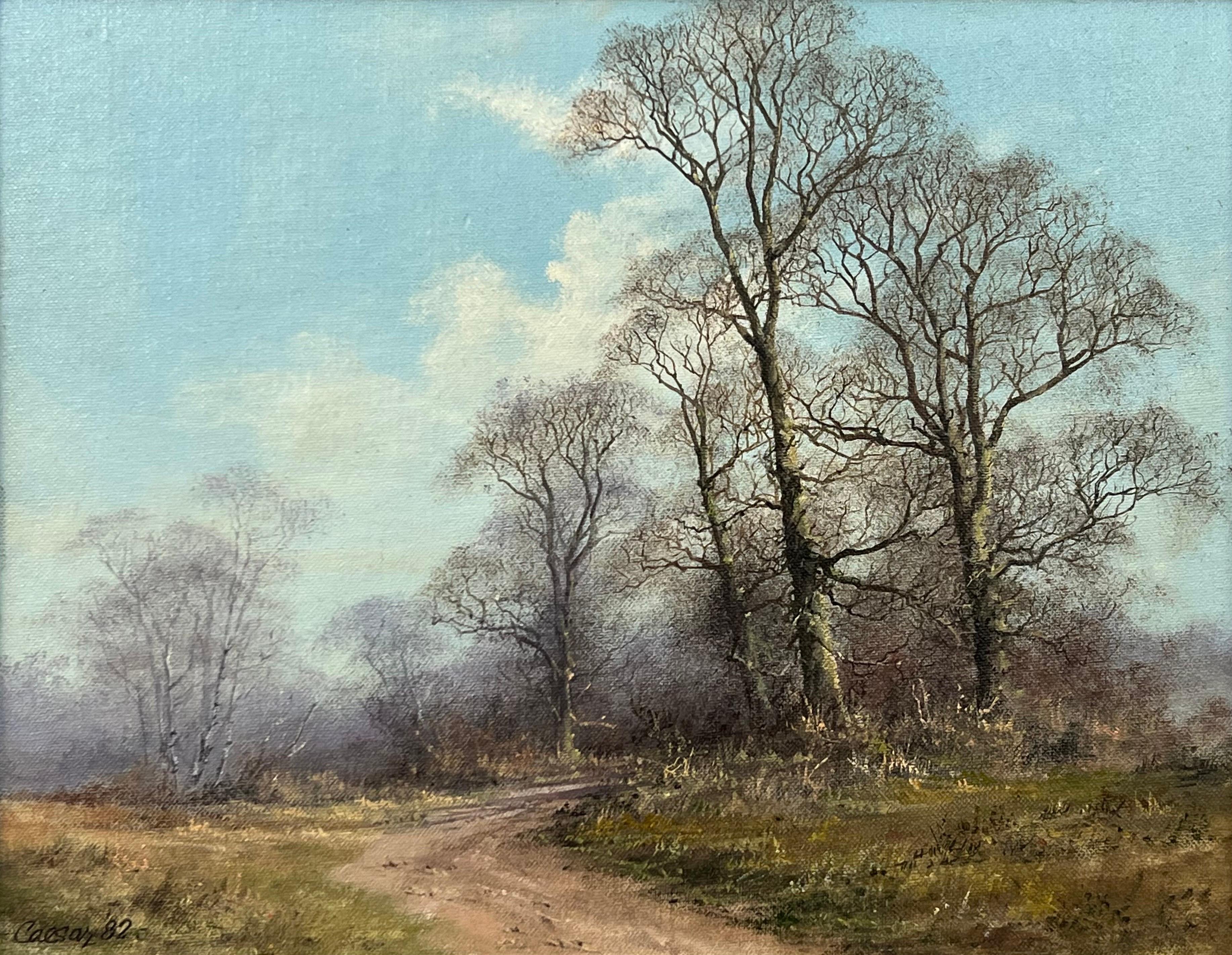 Oil Painting of Natural English Woodland Scene by 20th Century British Artist For Sale 1