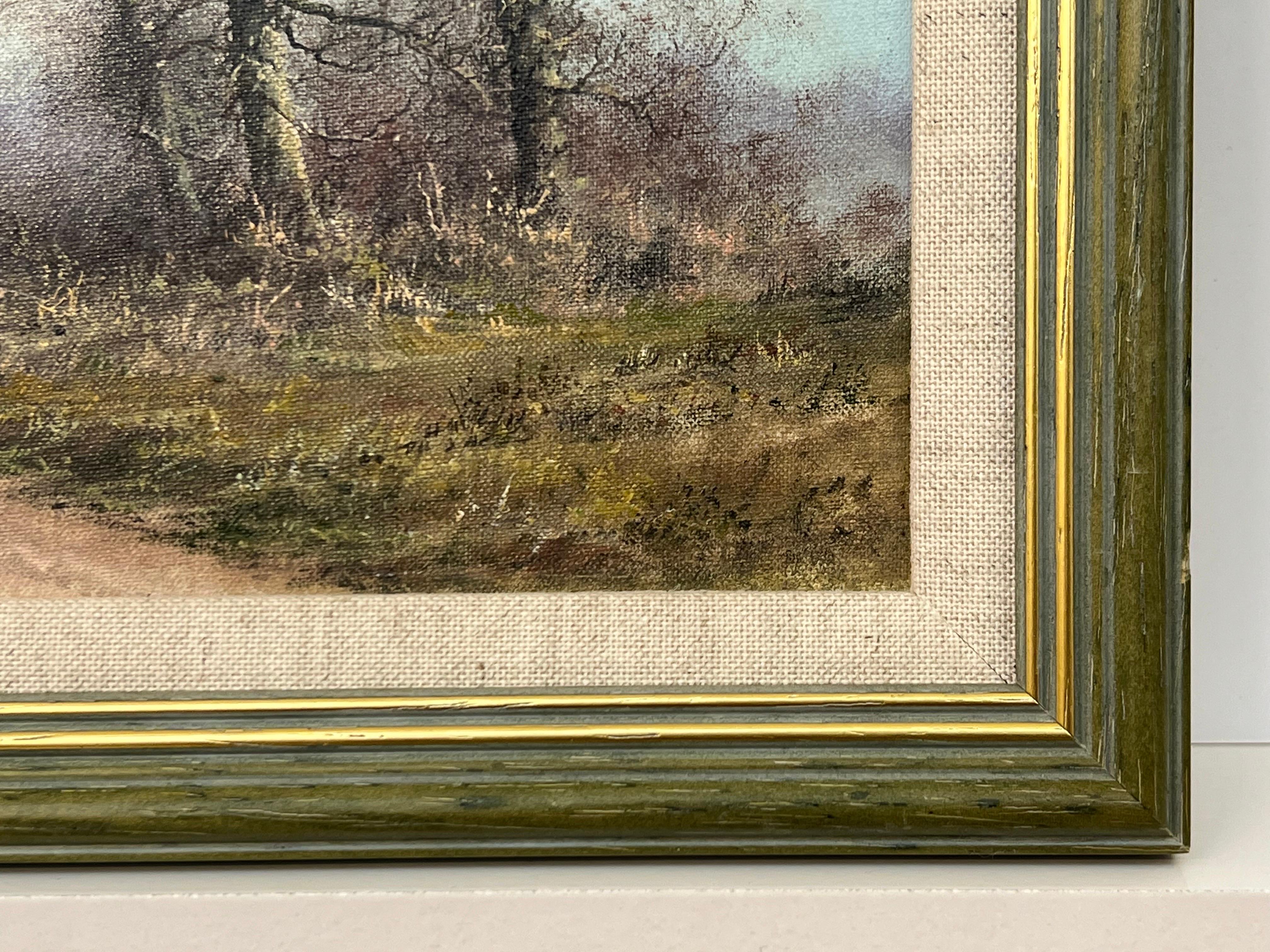 Oil Painting of Natural English Woodland Scene by 20th Century British Artist For Sale 4