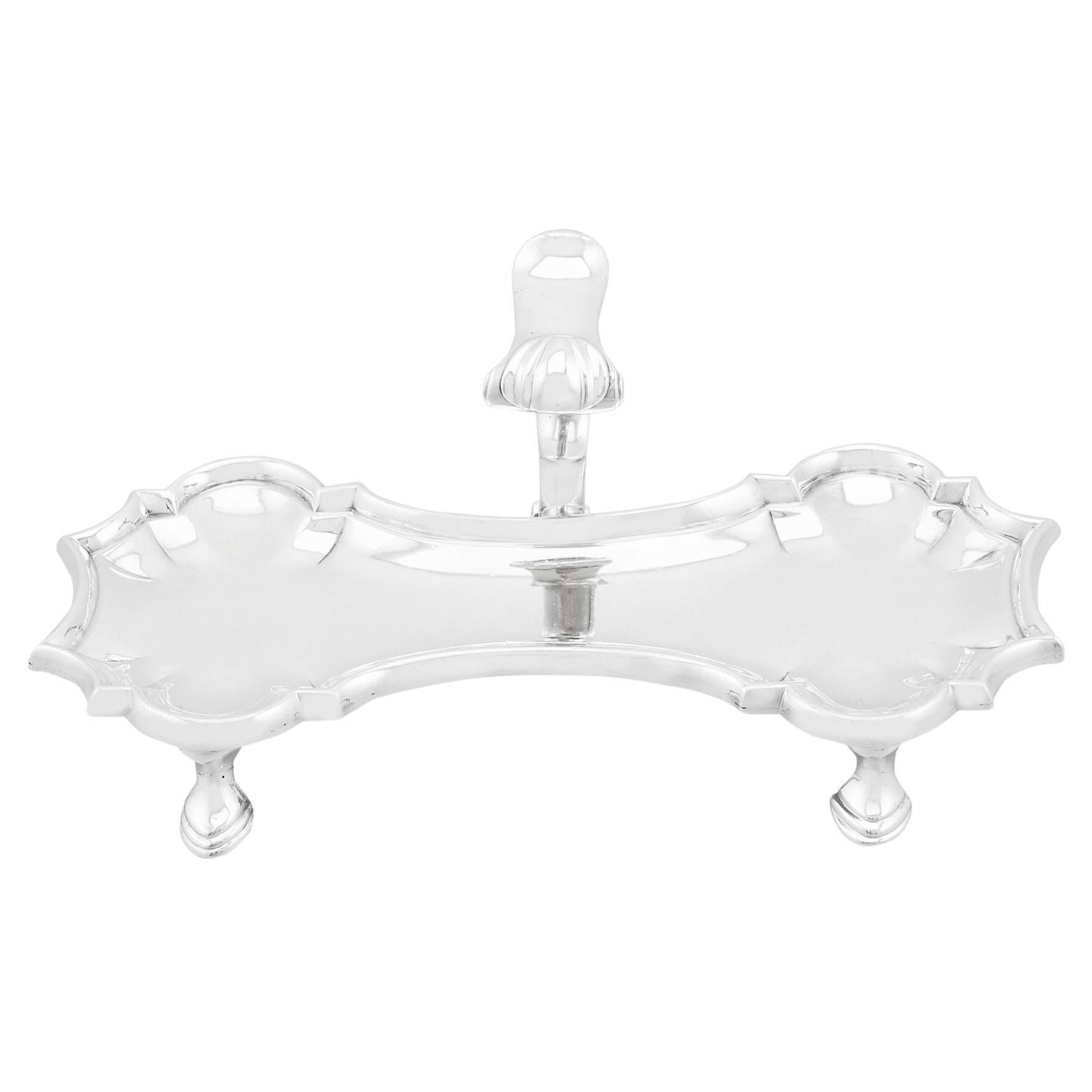 John Cafe 1742 Antico vassoio Snuffer in argento sterling georgiano in vendita