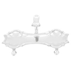 Plateau à beurre géorgien ancien en argent sterling John Cafe 1742