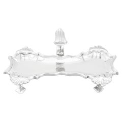 John Cafe Antique Georgian Sterling Silver Snuffer Tray