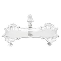 Bandeja para apagar velas de plata de ley de estilo georgiano de John Cafe Antique