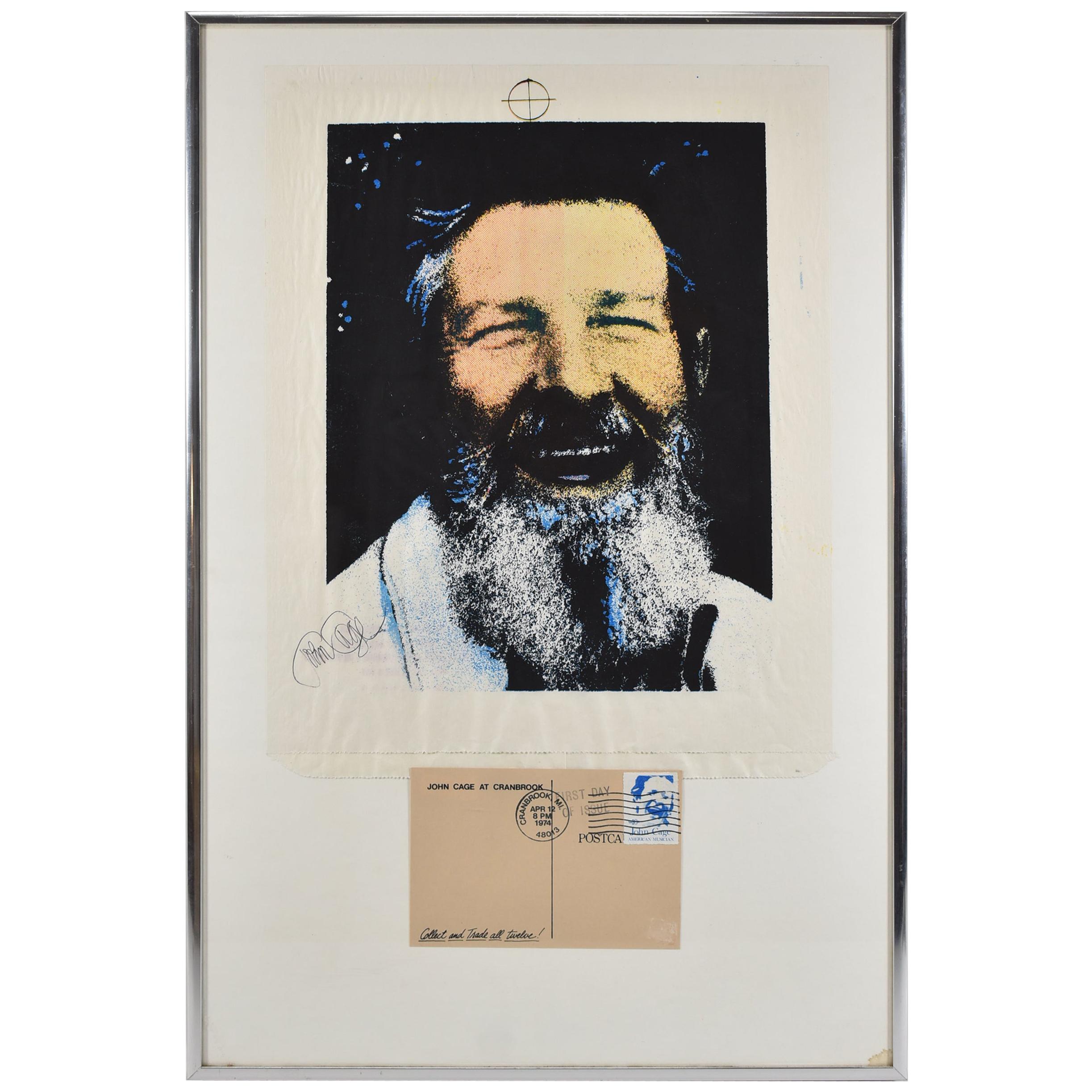 John Cage Mixed Media 1974 Print Collage For Sale