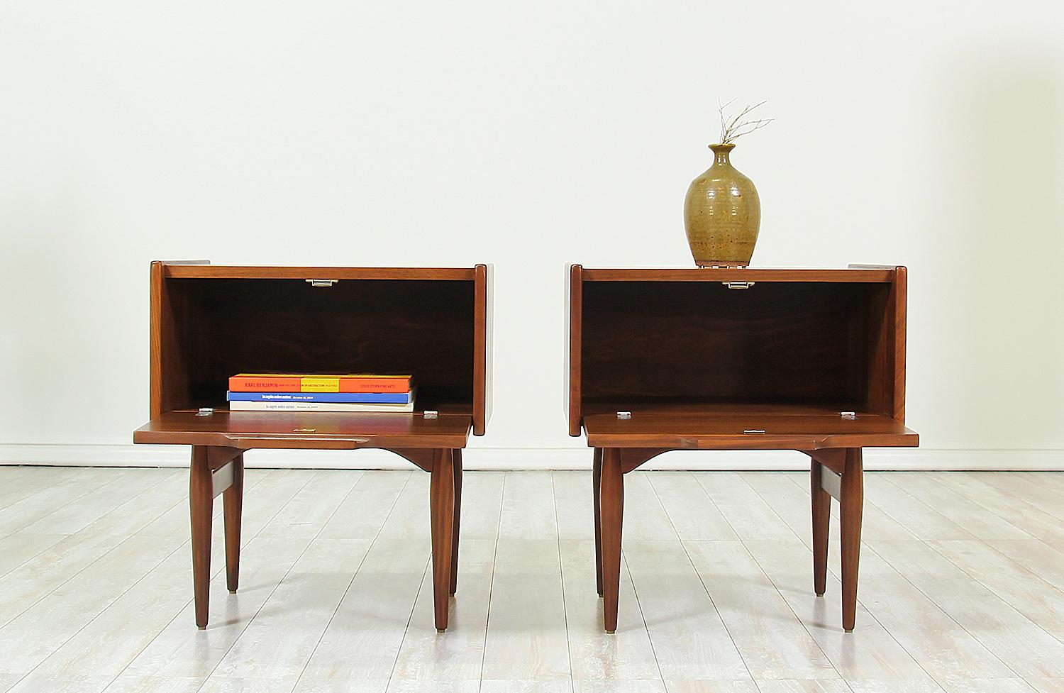 Mid-Century Modern John Caldwell Nightstands for Brown & Saltman