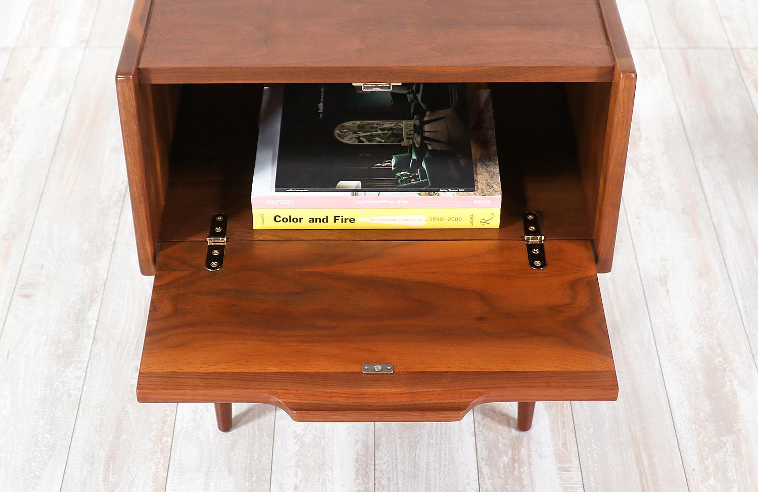 John Caldwell Walnut Nightstands for Brown & Saltman 3