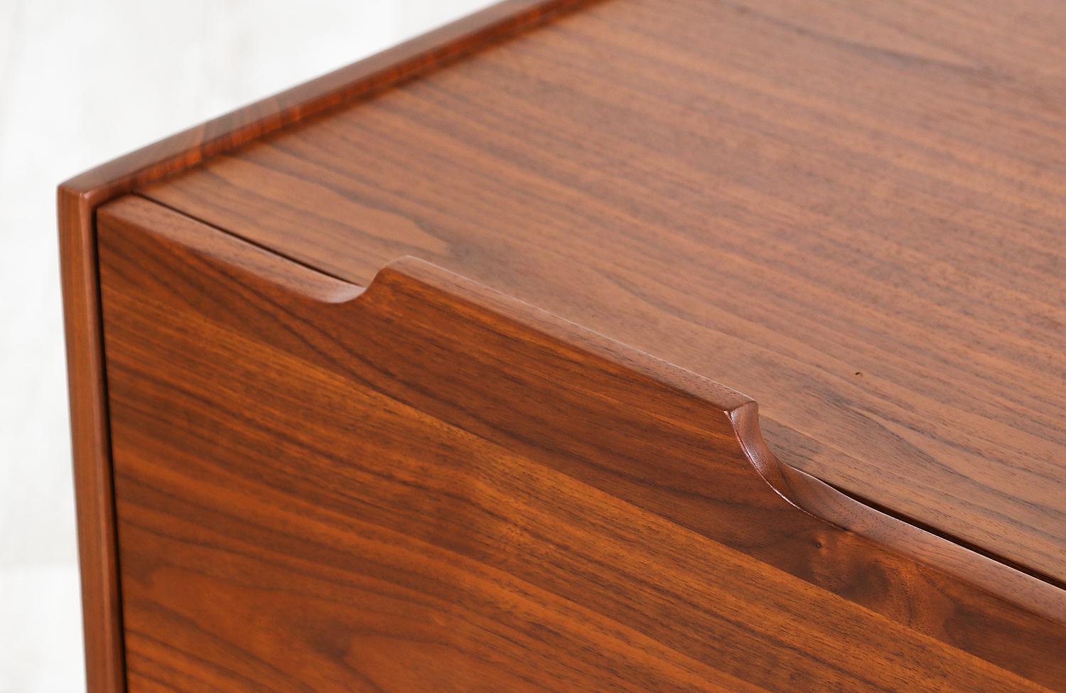 John Caldwell Walnut Nightstands for Brown & Saltman 1