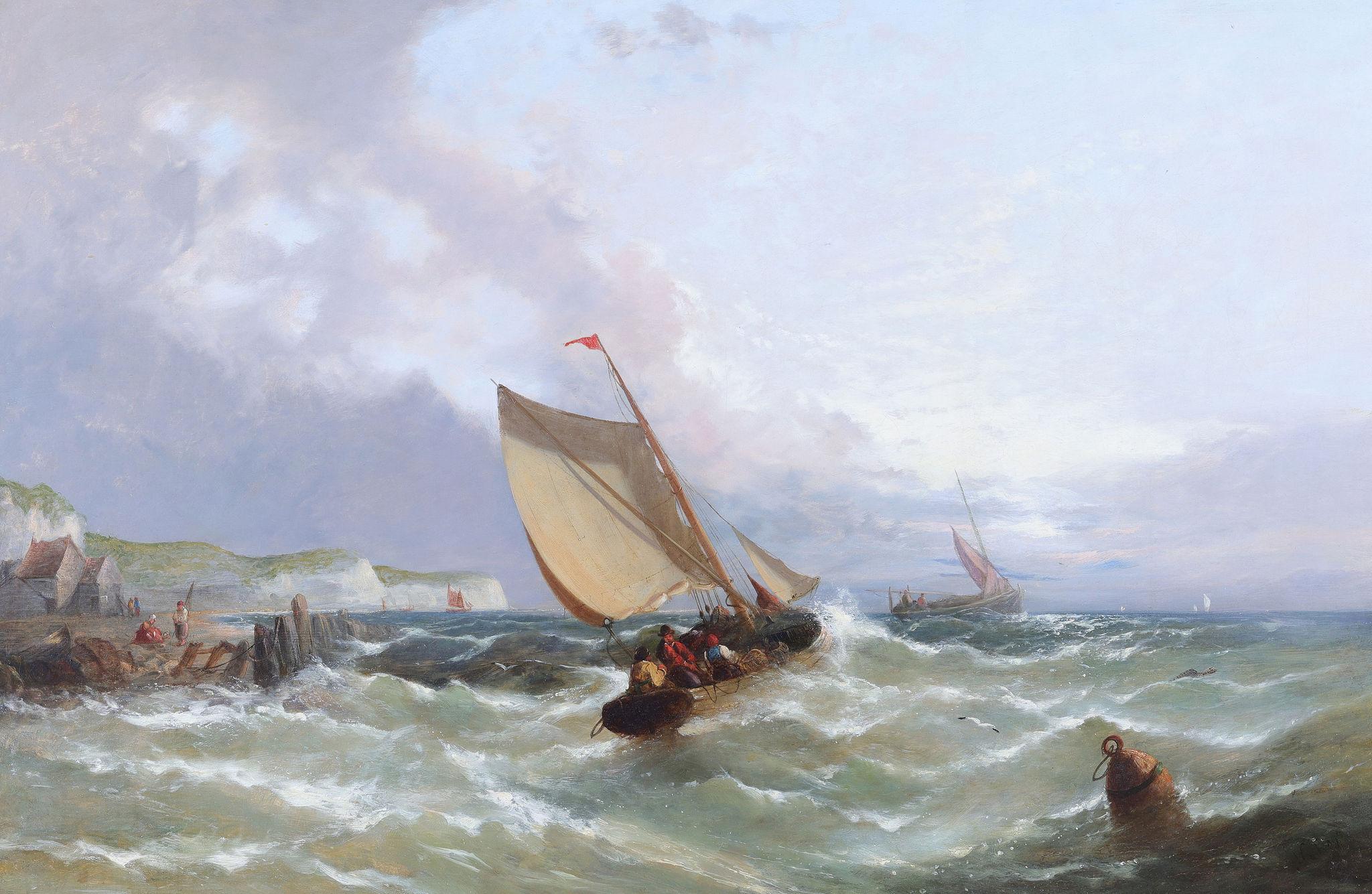 Stormy Seas - Victorian Painting by John Callow