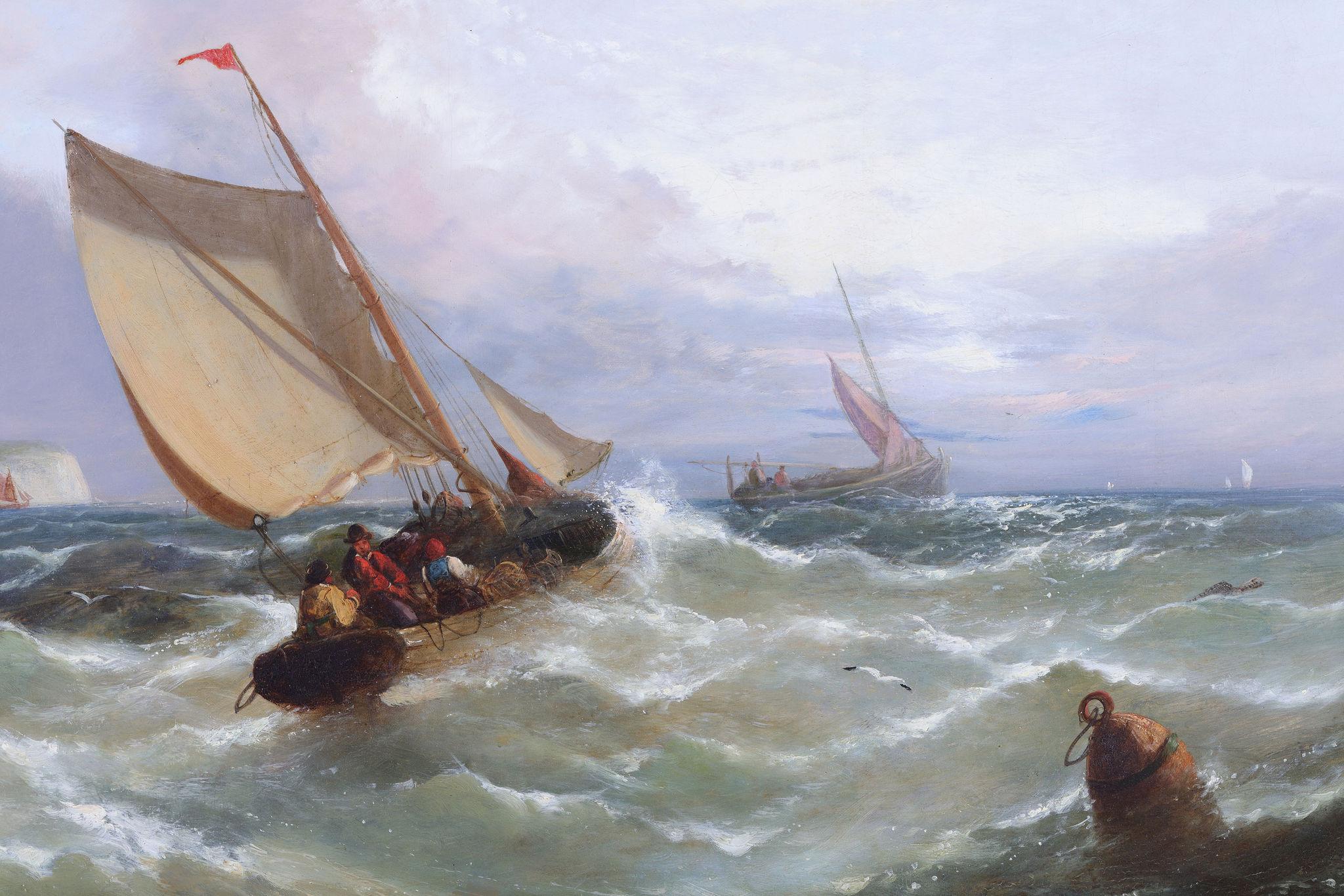 Stormy Seas - Victorian Painting by John Callow