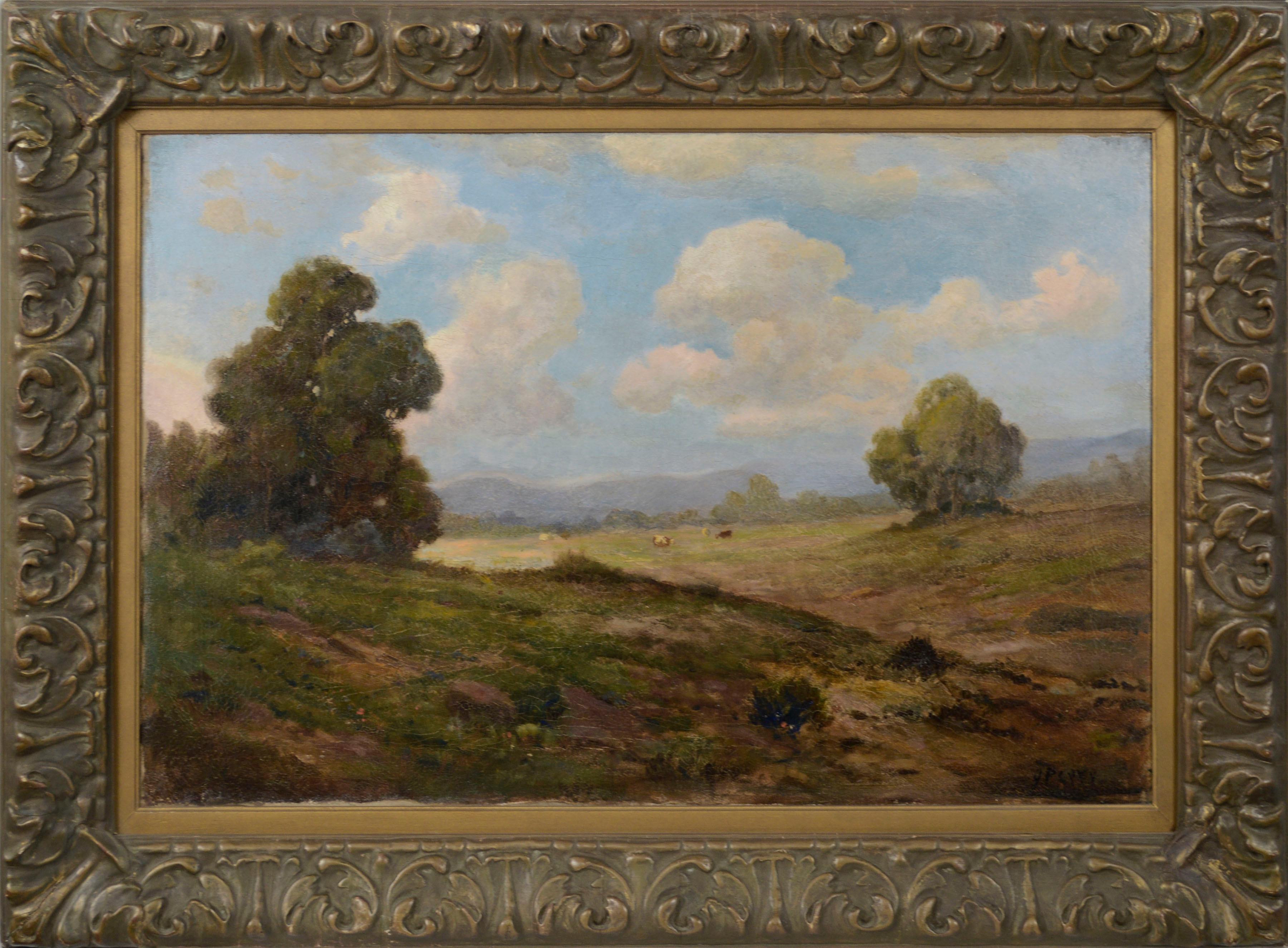 John Calvin Perry Landscape Painting - Late 19th Century View of Mt. Tamalpais Landscape John Perry 1870s