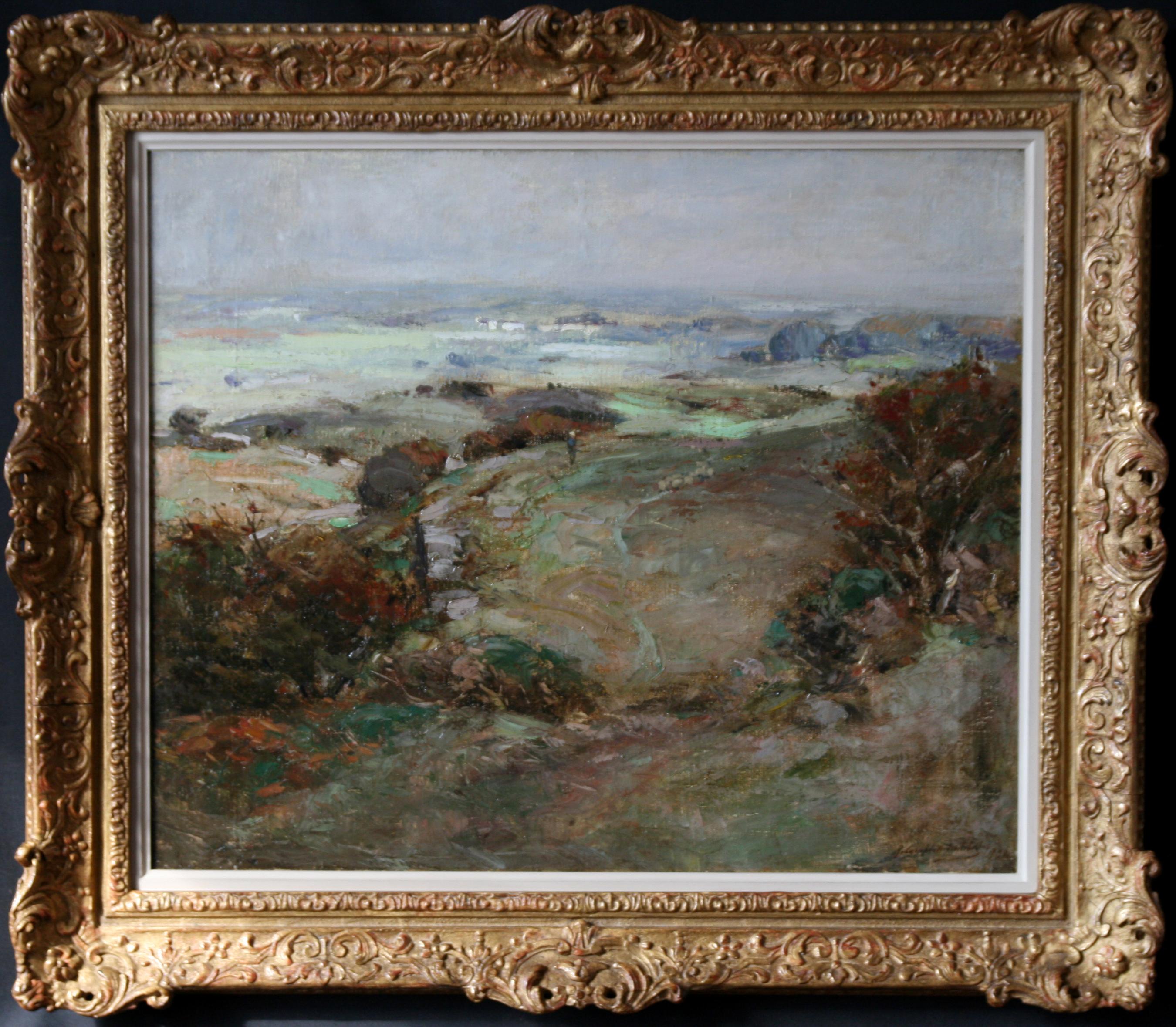 A stunning Victorian Scottish Impressionist landscape oil on canvas by Scottish listed artist John Campbell Mitchell RSA.  He is a well listed Scottish artist who exhibited in galleries and major Scottish and British art institutions. He was noted