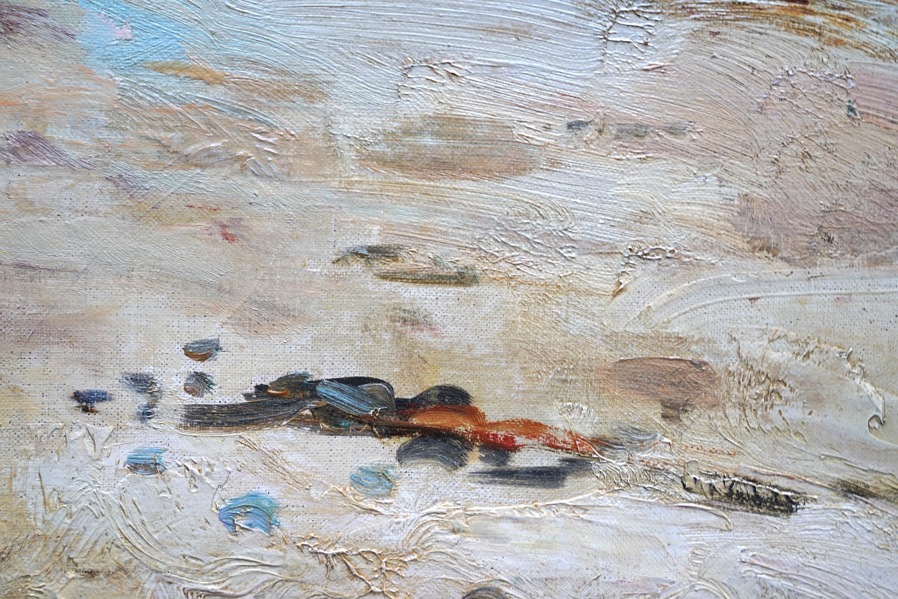 Seascape Edinburgh - peinture à l'huile impressionniste écossaise d'art marin de l'époque édouardienne en vente 3