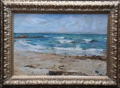 Paisaje marino Edimburgo - Pintura al óleo de arte marino impresionista eduardiano escocés