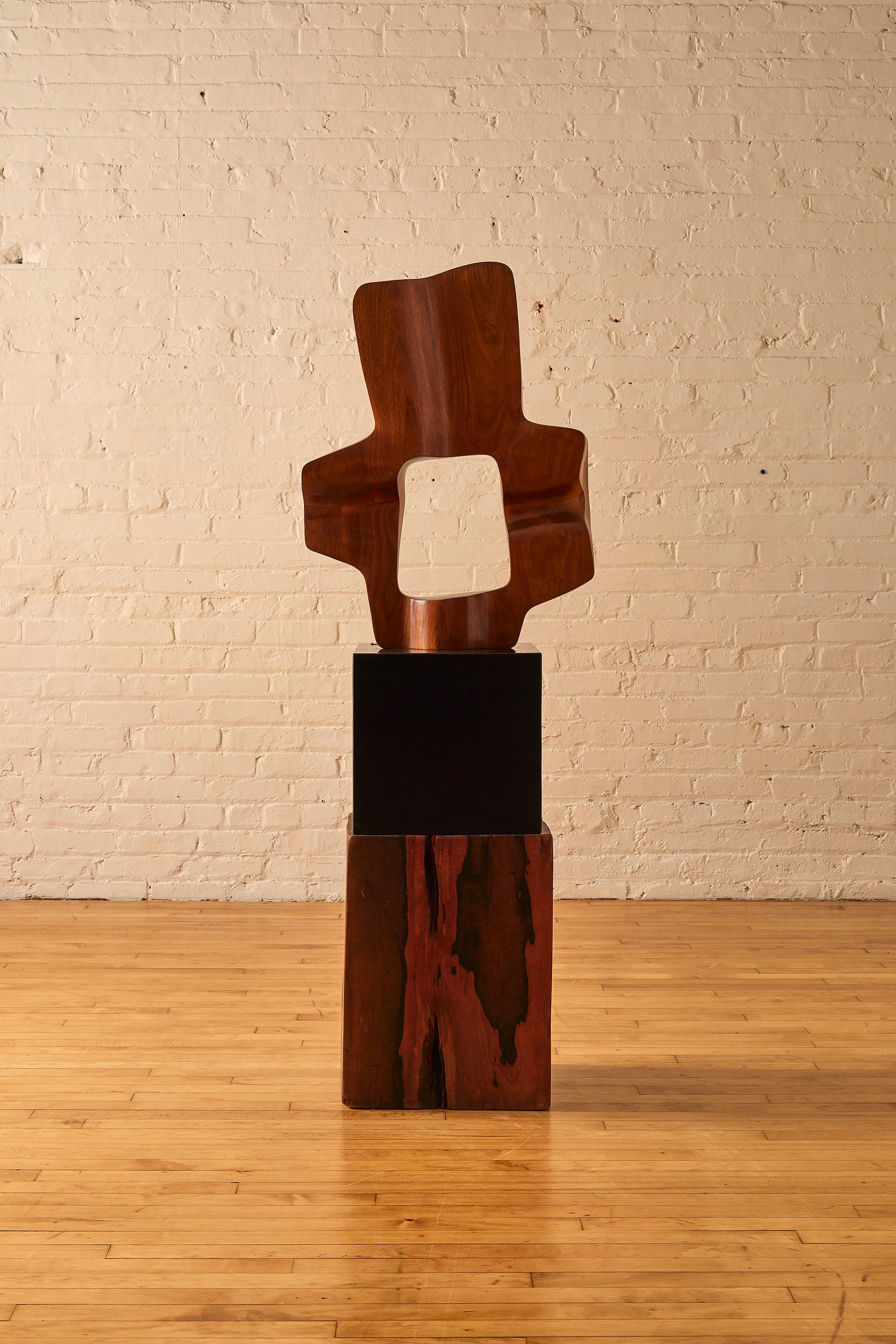 Modern John Campbell Walnut Sculpture For Sale