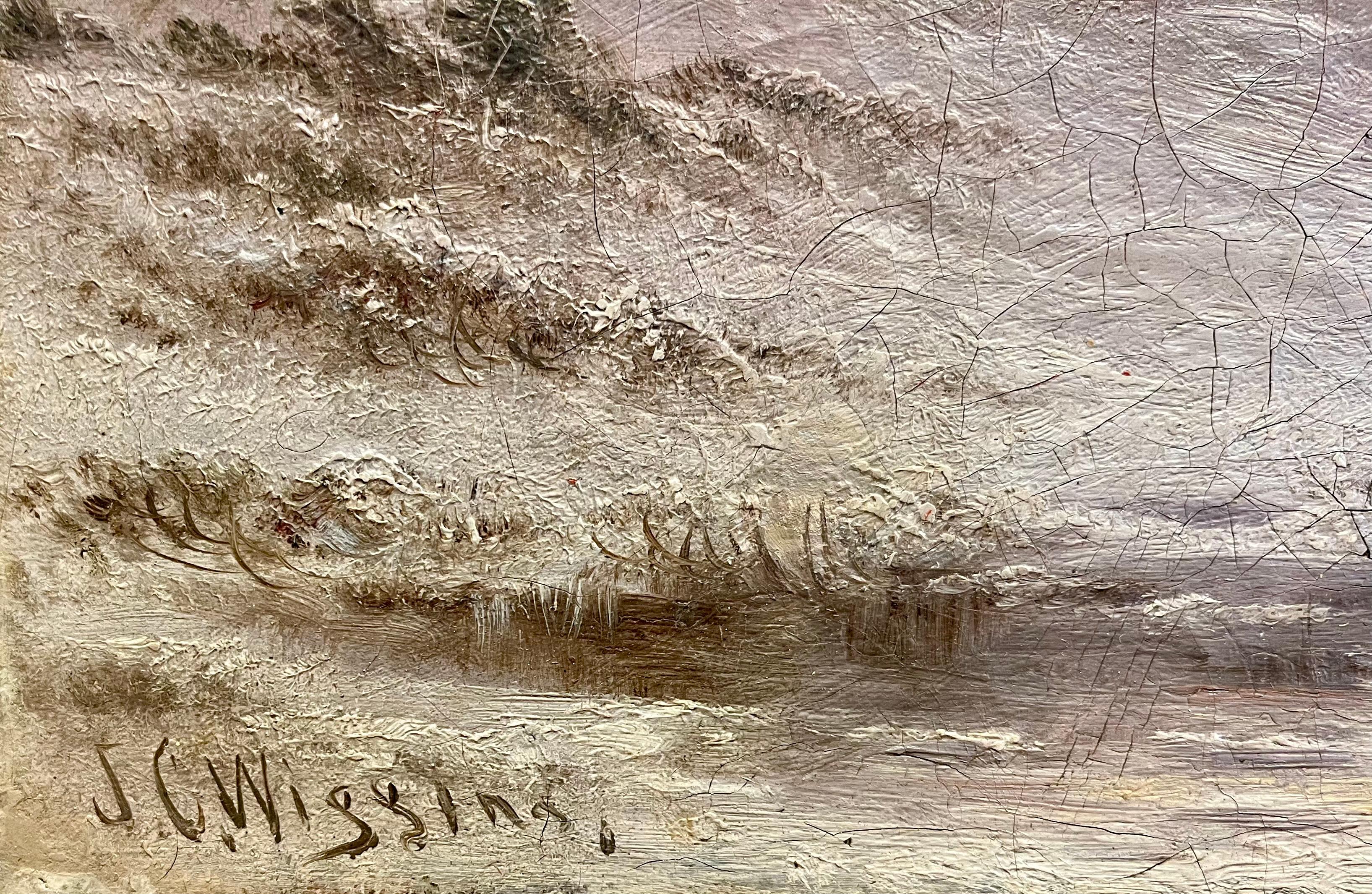 Tornare a casa a piedi nella neve - Painting di John Carleton Wiggins