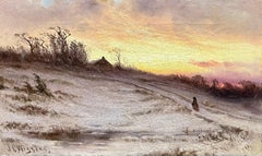 Caminando a casa en la nieve