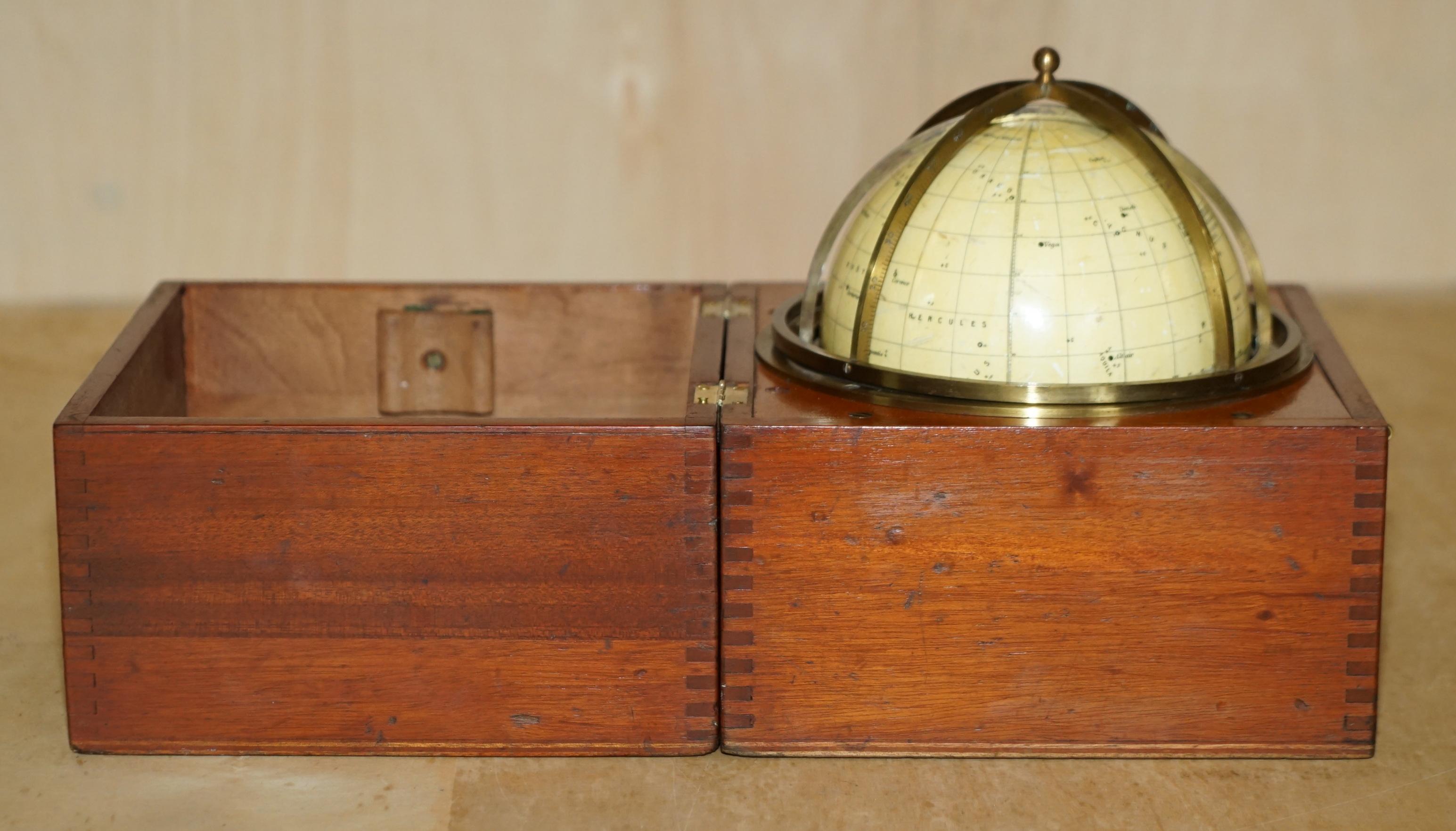 John Cary Travel Celestial Globe in Box Marked Cary & Co London, No. 21540 4