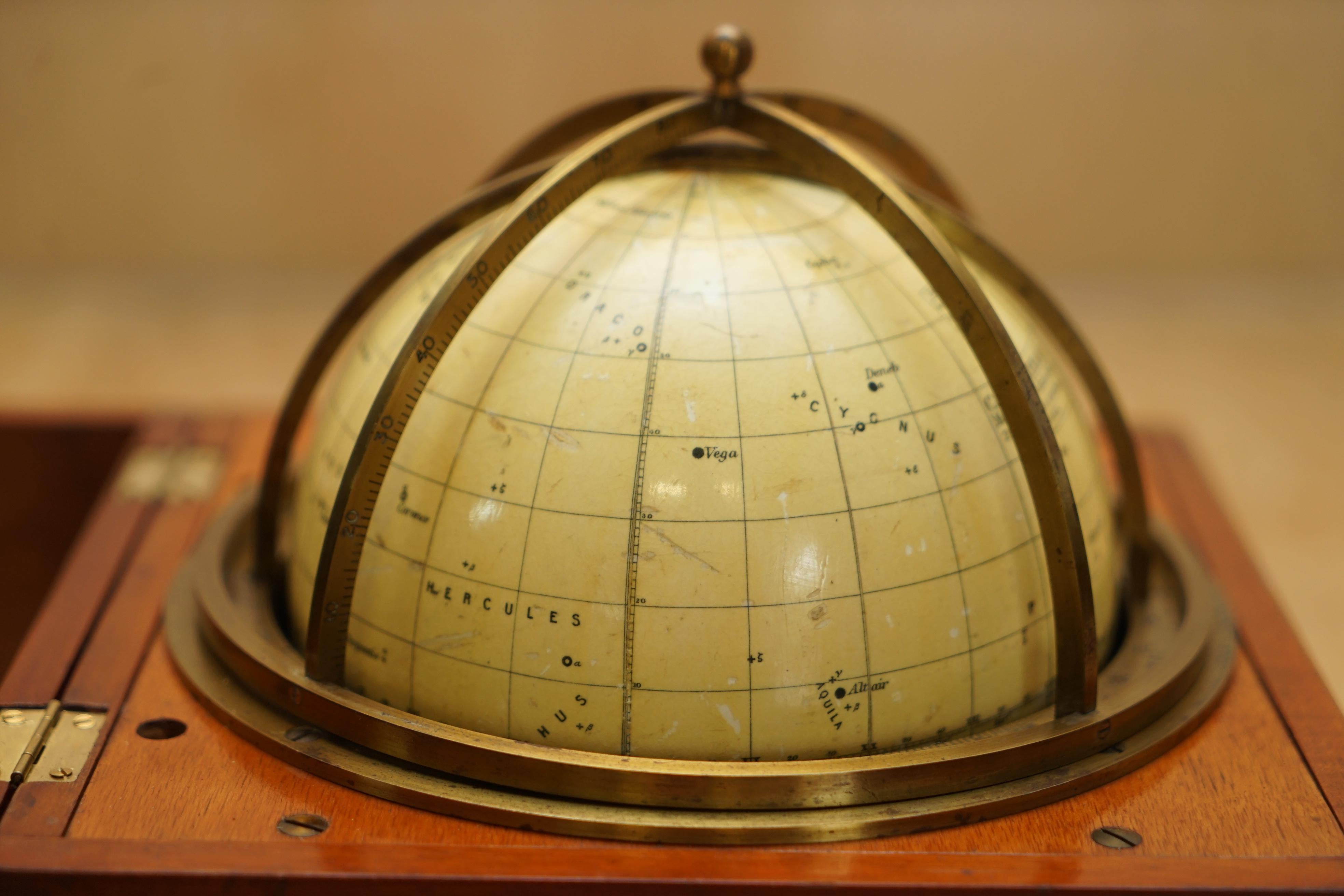 John Cary Travel Celestial Globe in Box Marked Cary & Co London, No. 21540 5
