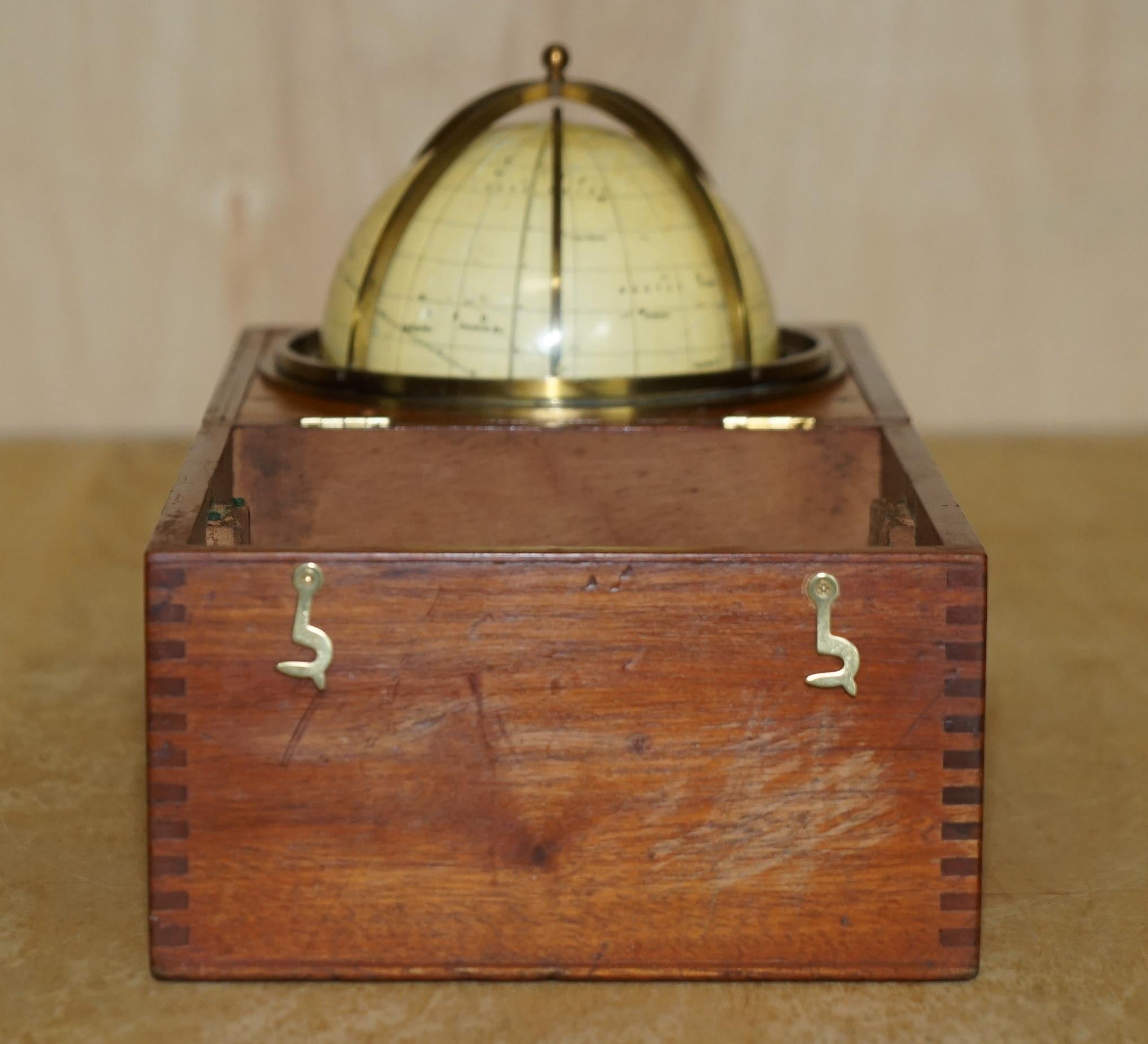 John Cary Travel Celestial Globe in Box Marked Cary & Co London, No. 21540 6