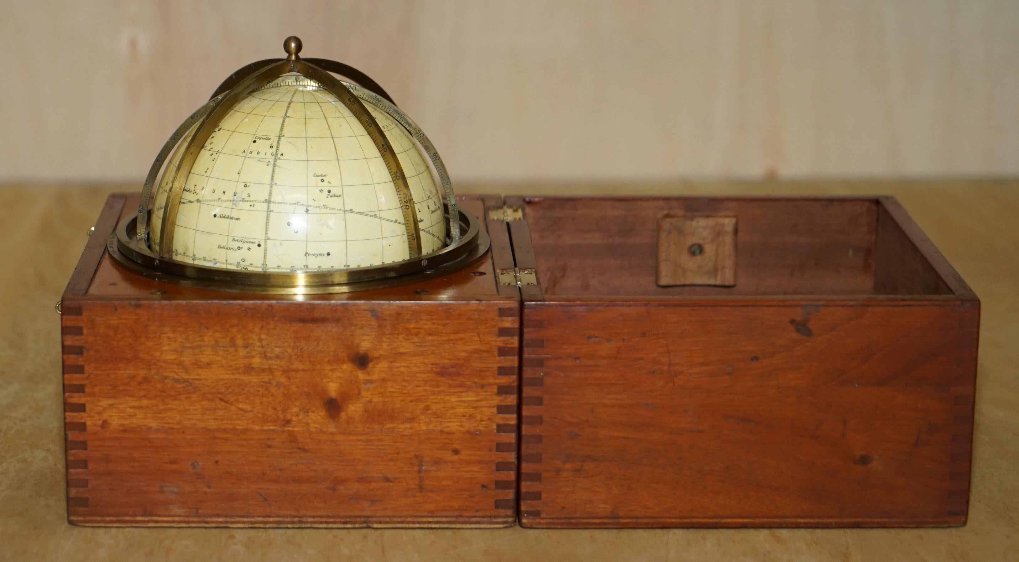 John Cary Travel Celestial Globe in Box Marked Cary & Co London, No. 21540 8