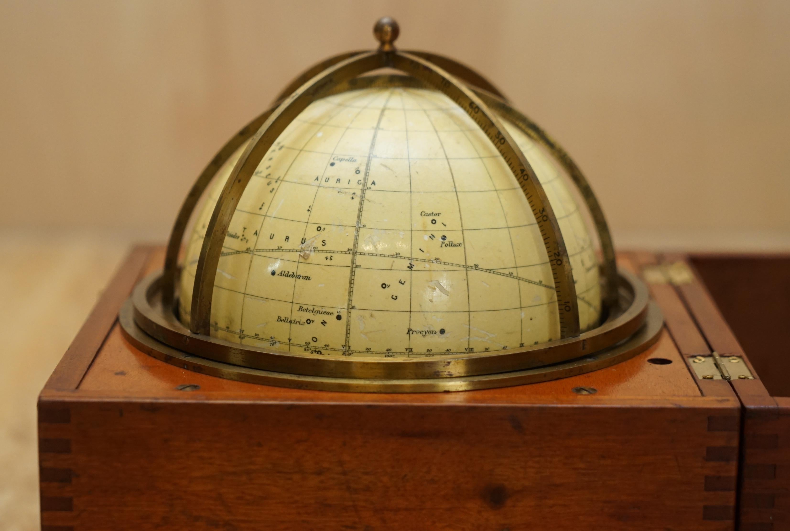 John Cary Travel Celestial Globe in Box Marked Cary & Co London, No. 21540 9